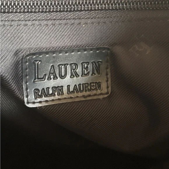 !!SOLD!!Lauren Ralph Lauren Black and White Checkered Tote Bag Set - Picture 10 of 13